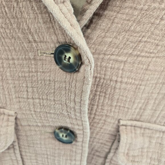 Madewell Beige Faded Earth Larsen Cotton Linen Textured Blazer XXS - Picture 2 of 14